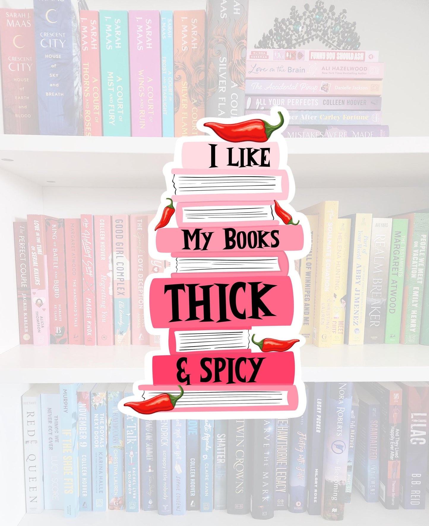 Thick & Spicy Books Vinyl Sticker - Funny Booktok Reader Gift