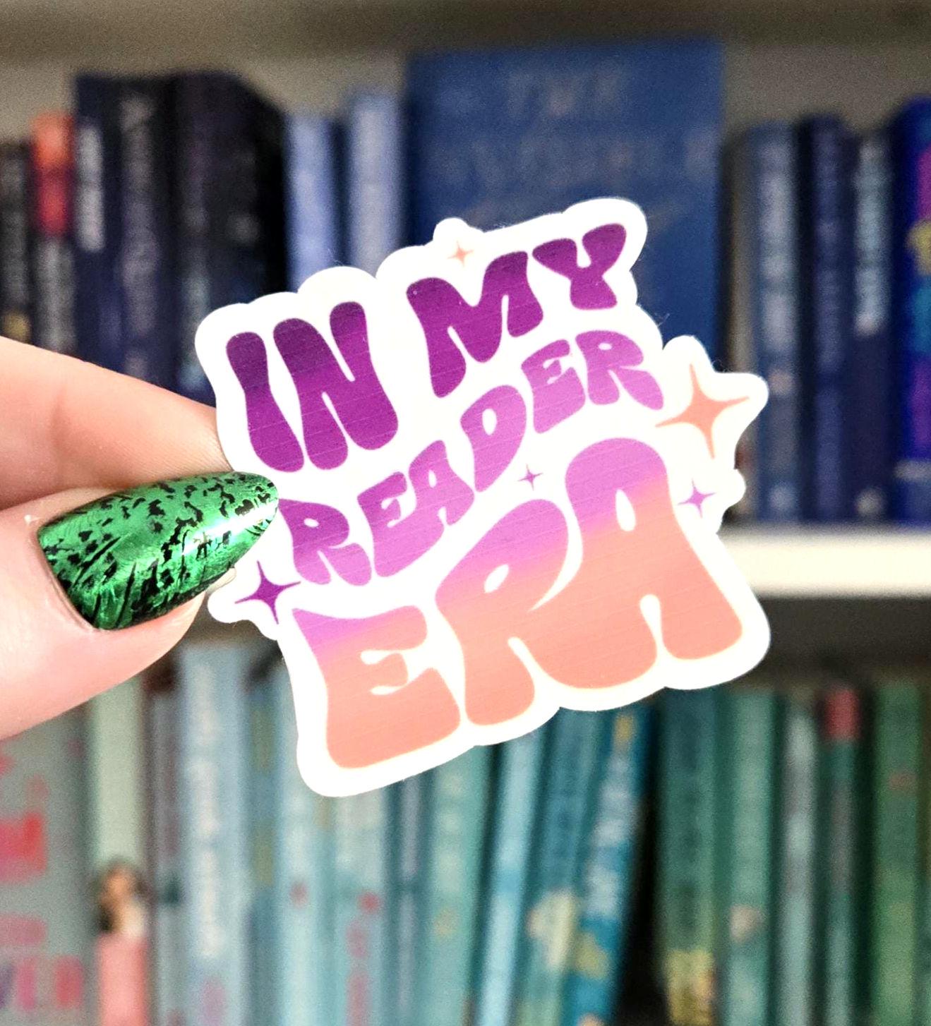 In my reader era - bookish sticker / booktok / book addict / water resistant | bookish gifts | books | bookish | t.swift | swifte