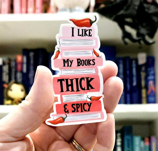 Thick & Spicy Books Vinyl Sticker - Funny Booktok Reader Gift