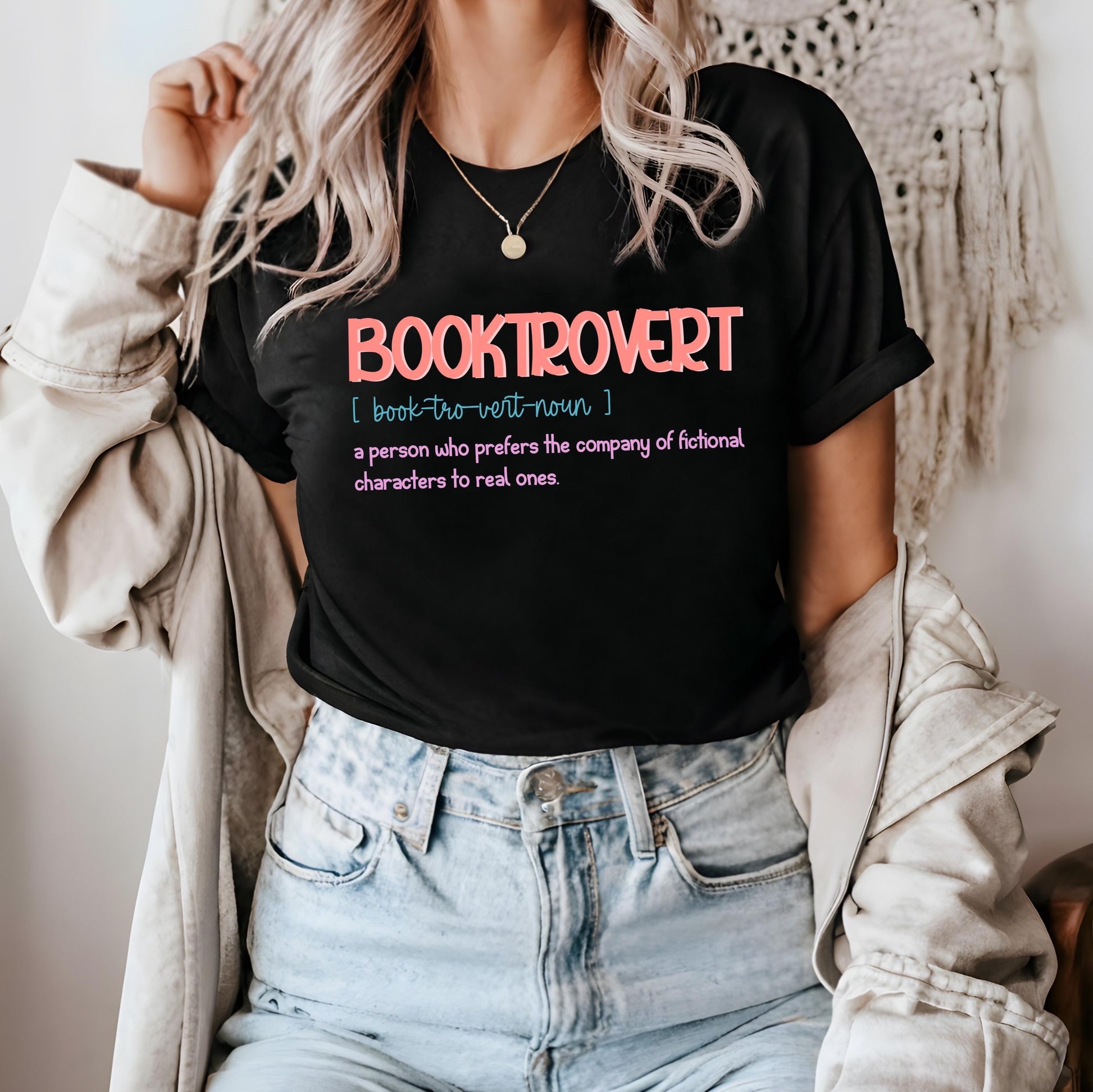 BOOKTROVERT -definition - Bookish Tee, Reading Shirt, Book Lover T-shirt | bookish gifts | book merch | apparel | tshirts