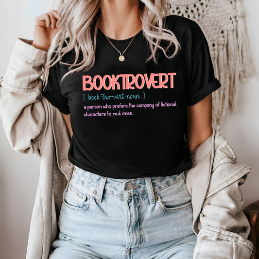 BOOKTROVERT -definition - Bookish Tee, Reading Shirt, Book Lover T-shirt | bookish gifts | book merch | apparel | tshirts