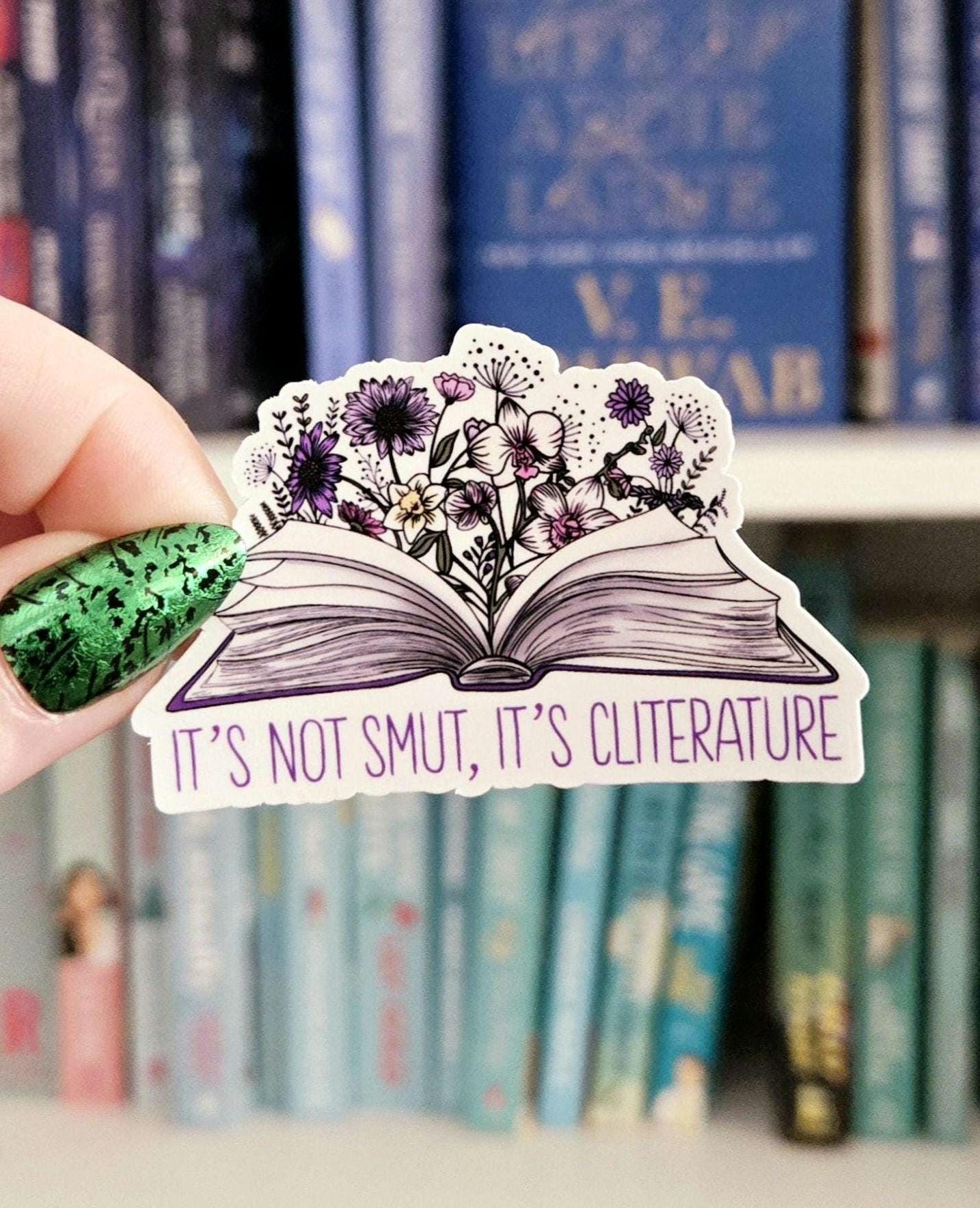 It's not smut, it's cliterature - funny bookish stickers / booktok / book addict / romance / reader / water resistant | bookish gifts