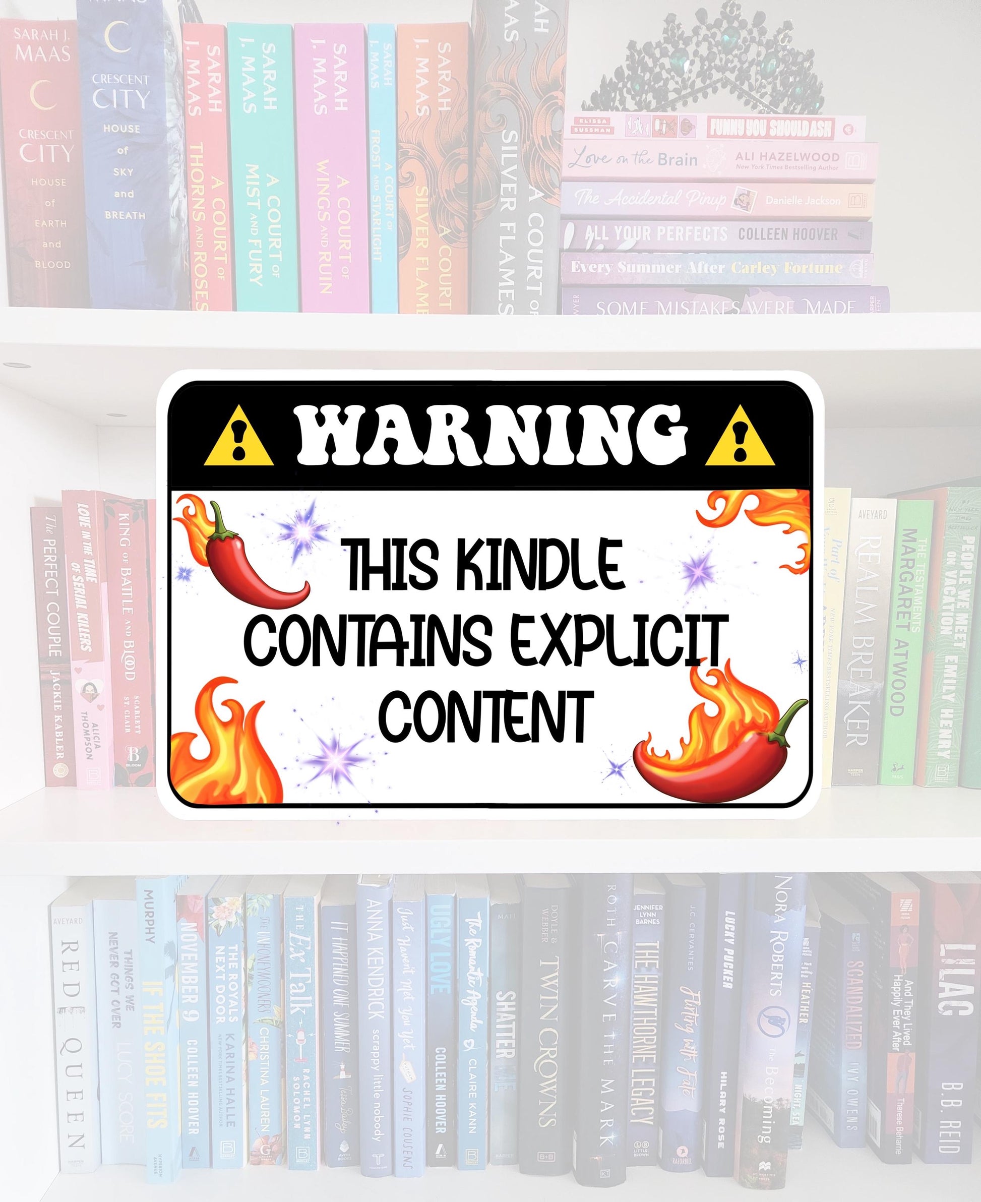 Warning! This kindle contains explicit content - bookish stickers | books | reader | water resistant | bookish gifts | kindle stickers