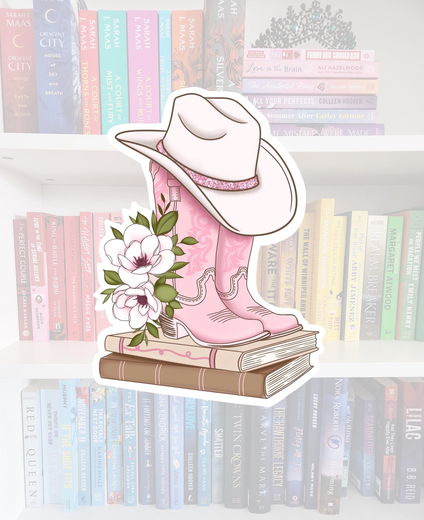 Cowboy romance - bookish stickers / booktok / book addict / reader / water resistant | bookish gifts | kindle / laptop / books / worm