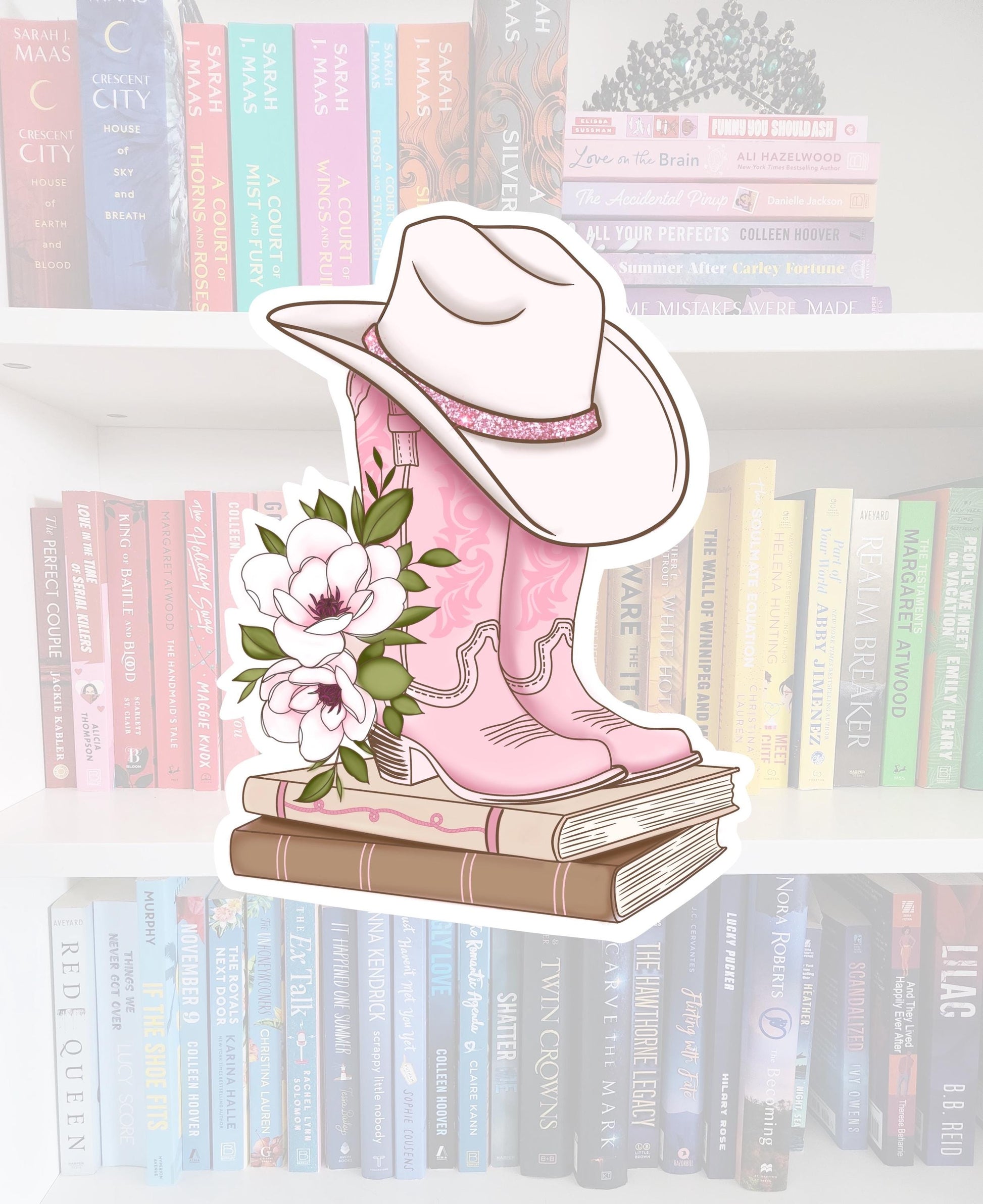 Cowboy romance - bookish stickers / booktok / book addict / reader / water resistant | bookish gifts | kindle / laptop / books / worm