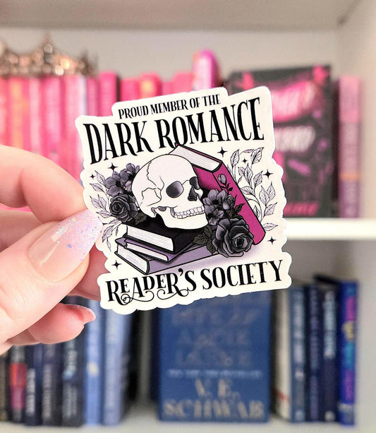 Dark romance reader’s society - bookish stickers / booktok / book addict / reader / water resistant | bookish gifts | kindle