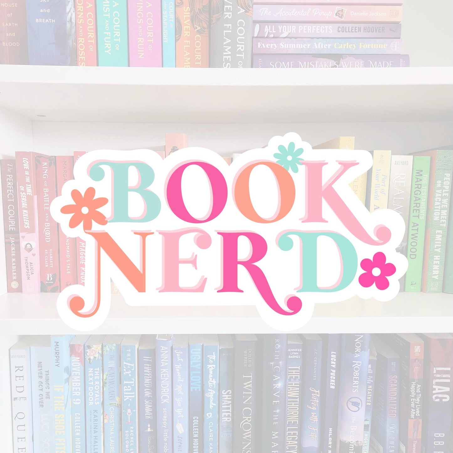 Book Nerd - bookish stickers / booktok / book addict / whimsy / reader / water resistant | bookish gifts | kindle stickers | laptop