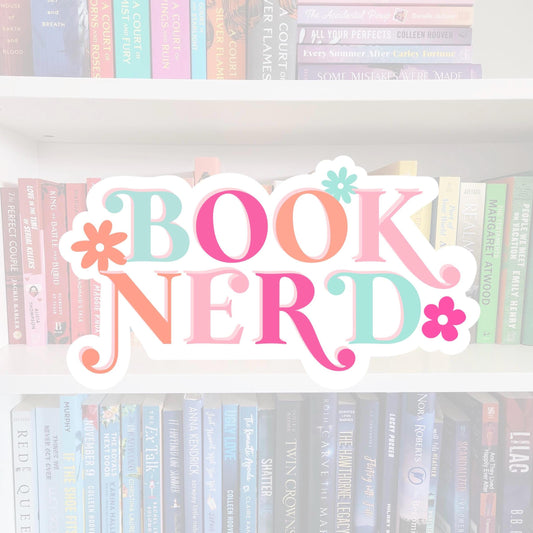 Book Nerd - bookish stickers / booktok / book addict / whimsy / reader / water resistant | bookish gifts | kindle stickers | laptop