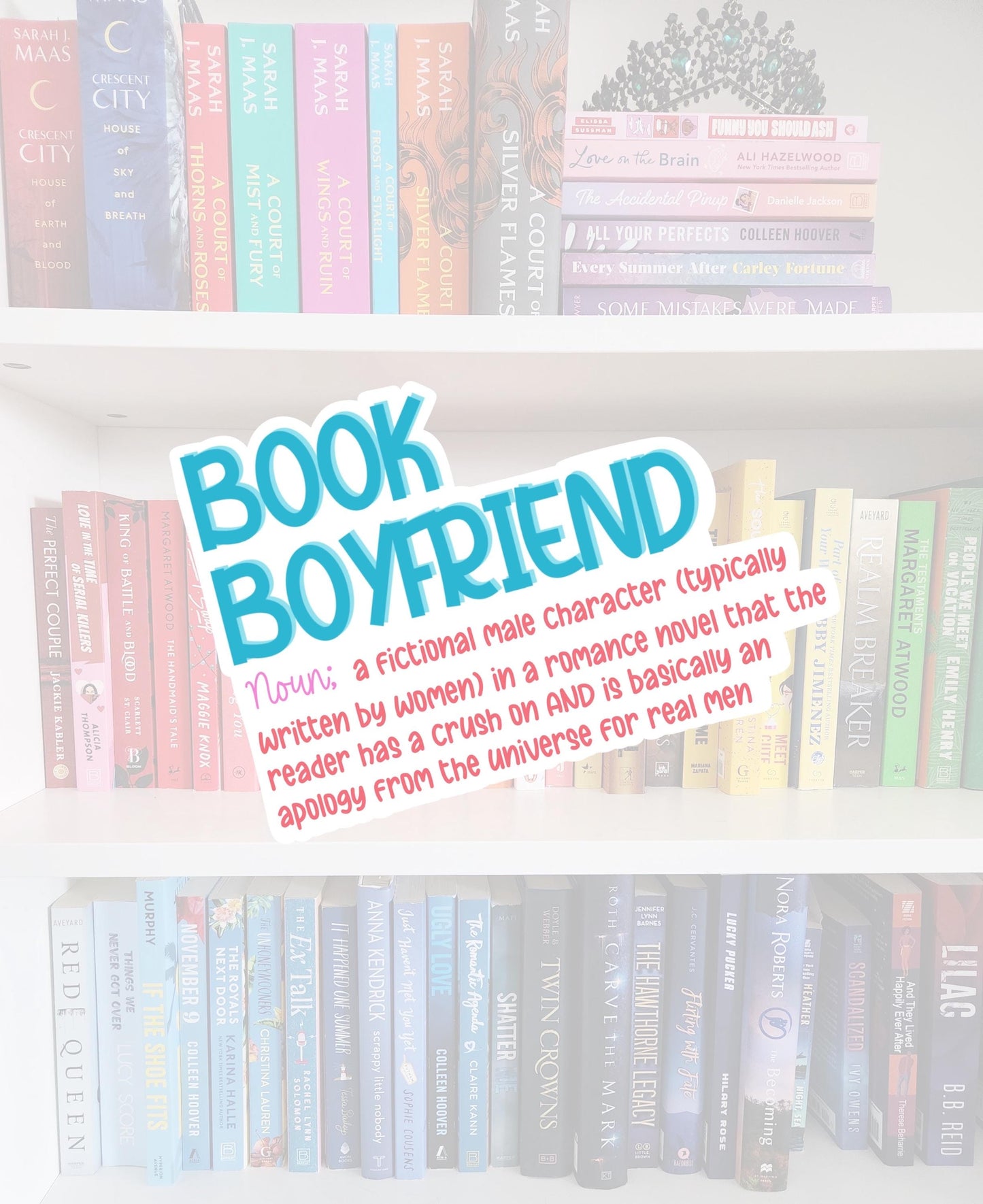 Book Boyfriend definition - bookish sticker | booktok | book addict | reader | water resistant | bookish gifts | kindle stickers | laptop