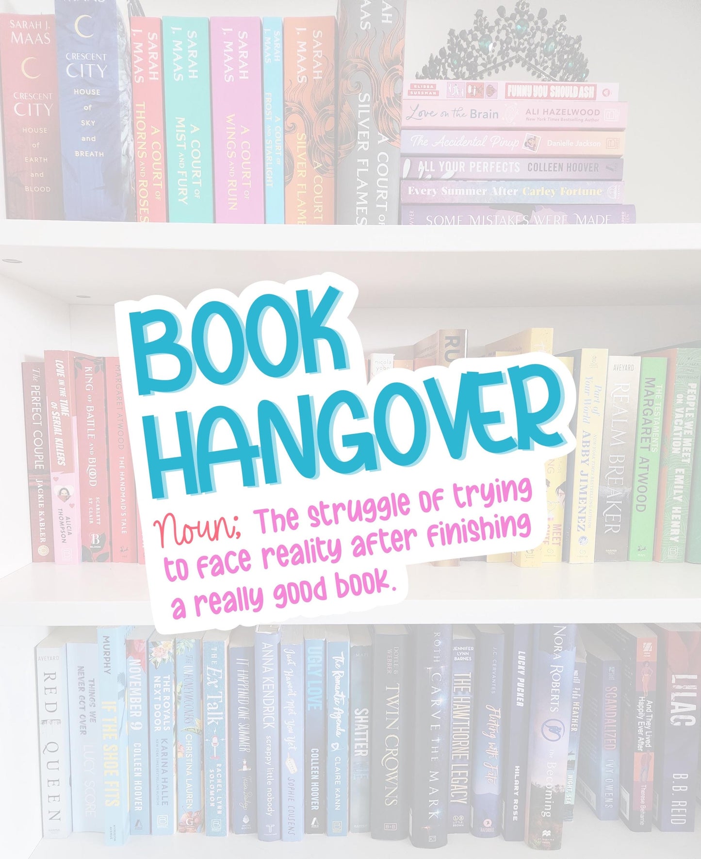 Book hangover - definition sticker - books | reader | booktok | book | meaning | kindle sticker | laptop | water resistant | bookish gifts