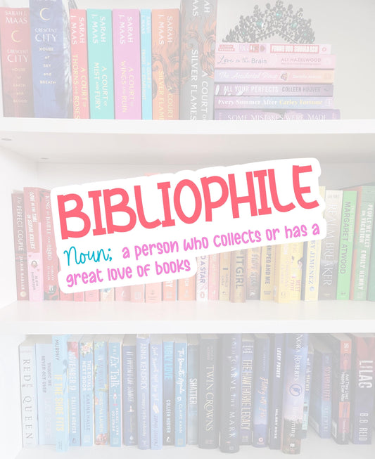 Bibliophile definition sticker - books | reader | book addict | meaning | kindle sticker | laptop | water resistant | bookish gifts