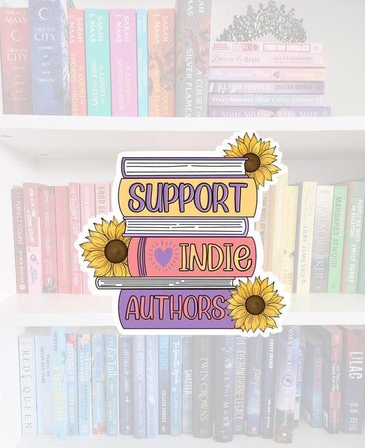 Support Indie Author - bookish stickers | book addict | reader | water resistant | bookish gifts | kindle | laptop | writers | authors