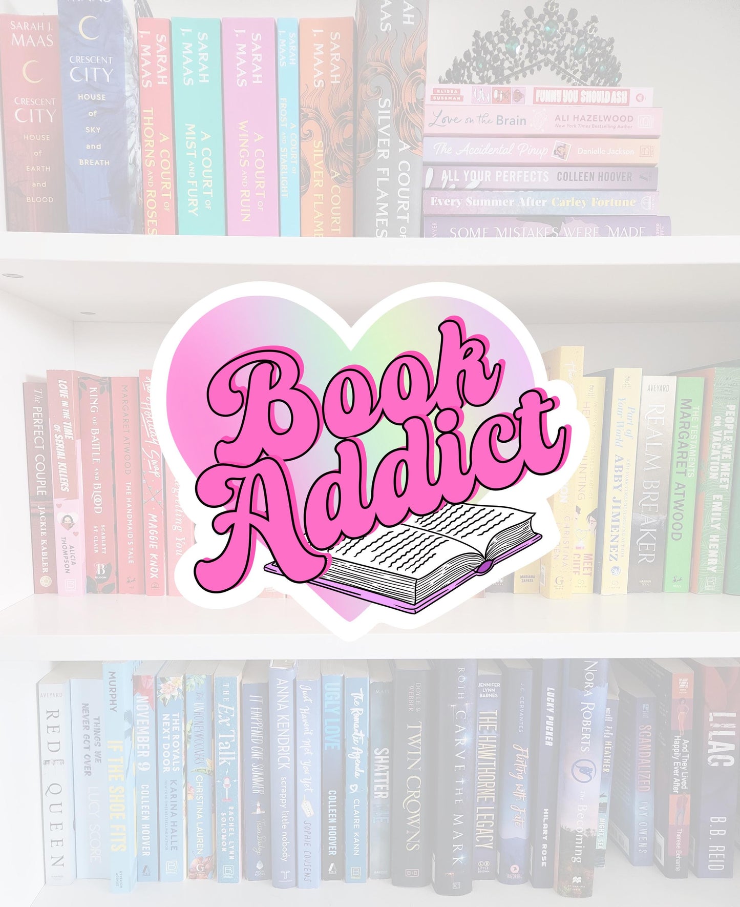Book Addict - sticker | bookish | T.B.R. | reader | water resistant | bookish gifts | kindle | laptop | books