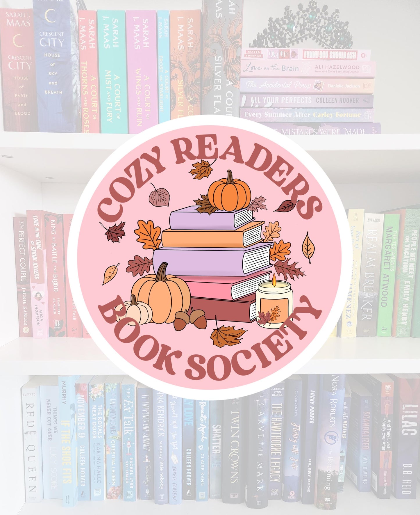 Cozy Readers Book Society - bookish stickers | reader | water resistant | bookish gifts | kindle | laptop | fall stickers | books