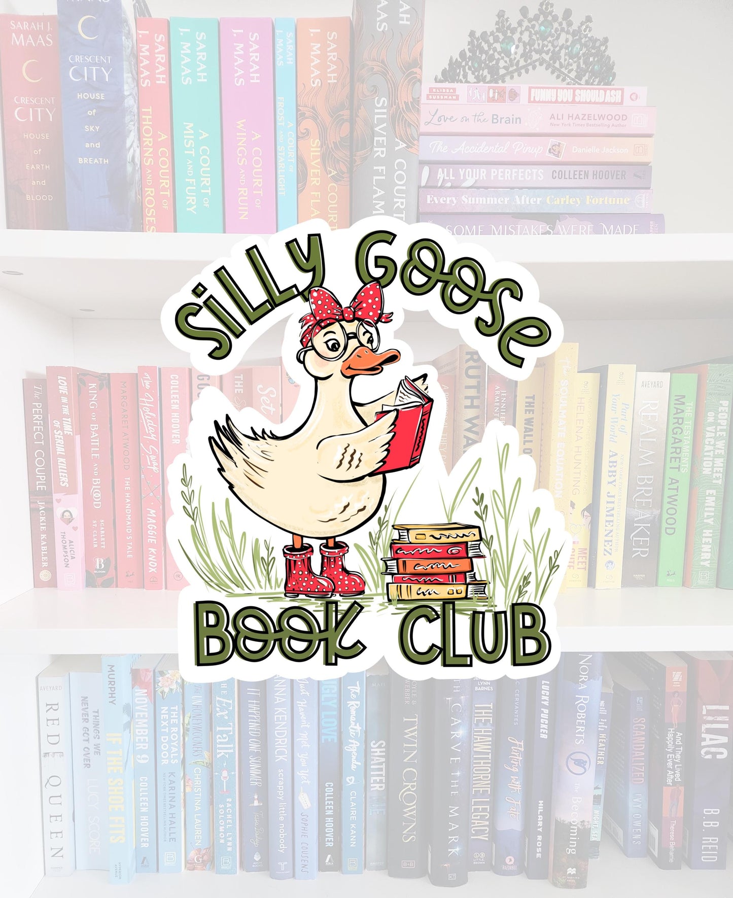 Silly Goose Book Club - bookish stickers | reader | water resistant | bookish gifts | kindle | laptop | books