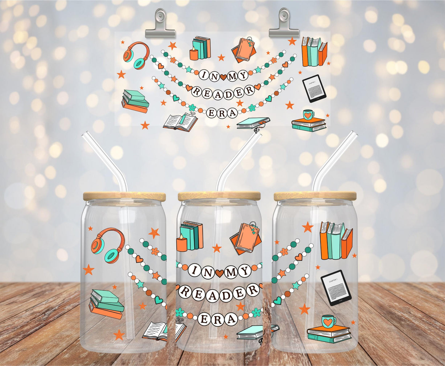 Reader Era Libbey Glass Can – Book Lover Iced Coffee Tumbler