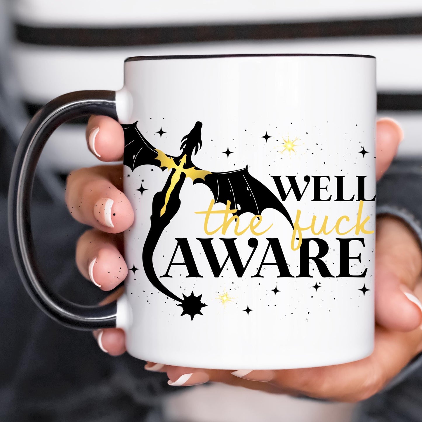 Well the f**k aware - 11oz ceramic mug - bookish merch | bookish gifts | glass | drinkware | cup | coffee mug | books | reader | fourth wing