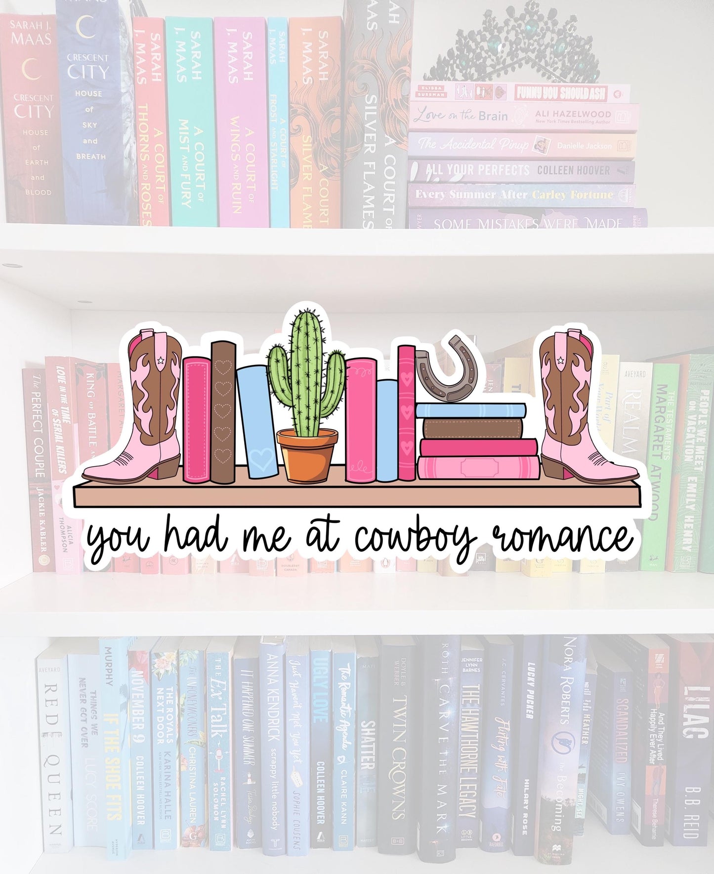 You had me at cowboy romance - vinyl Sticker, Book Lover Gift | Cowboy romance | bookish | water resistant