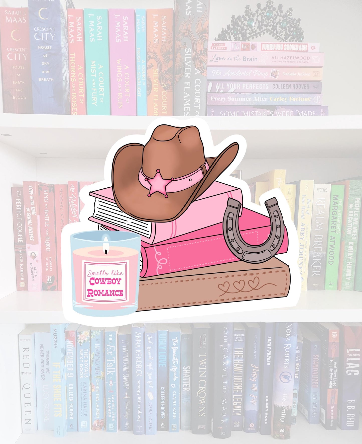Smells like cowboy romance - vinyl Sticker, Book Lover Gift | Cowboy romance | bookish | water resistant
