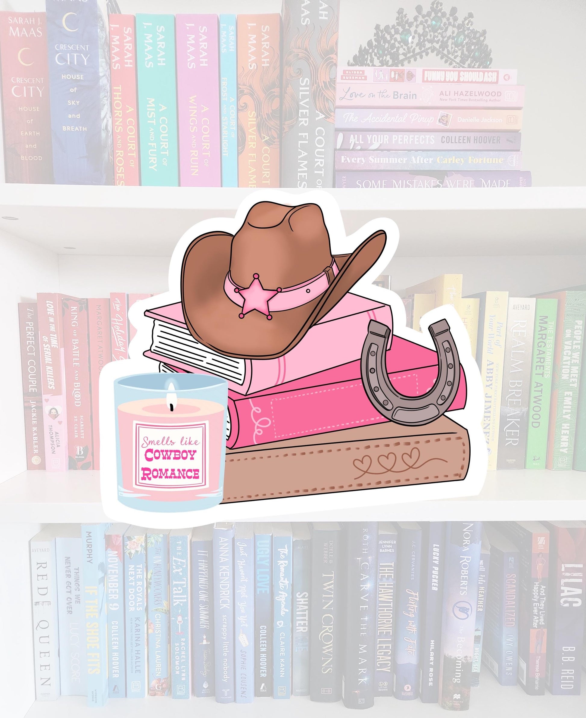 Smells like cowboy romance - vinyl Sticker, Book Lover Gift | Cowboy romance | bookish | water resistant