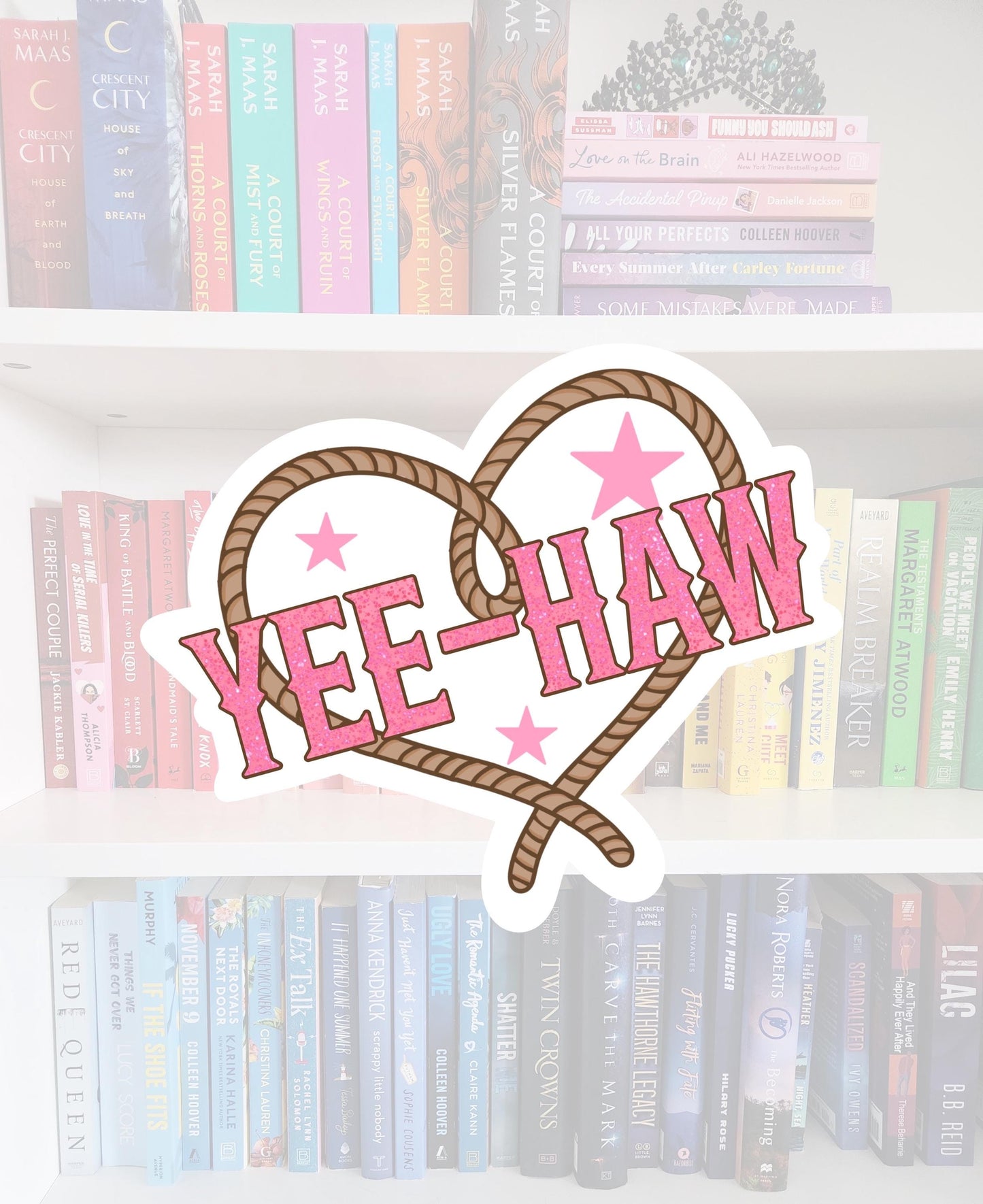 Yeehaw - vinyl Sticker, Book Lover Gift | Cowboy romance | bookish | water resistant