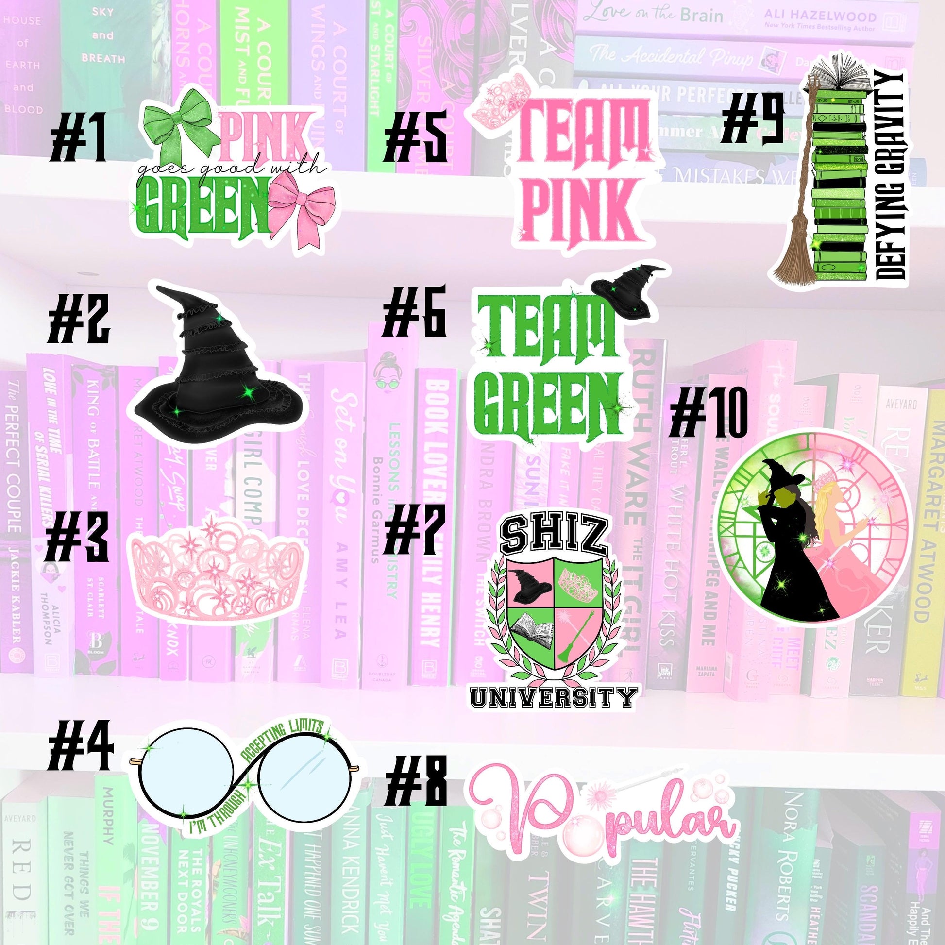 Wicked Inspired Sticker Bundles | Book Lover Laptop Stickers | kindle stickers | water resistant
