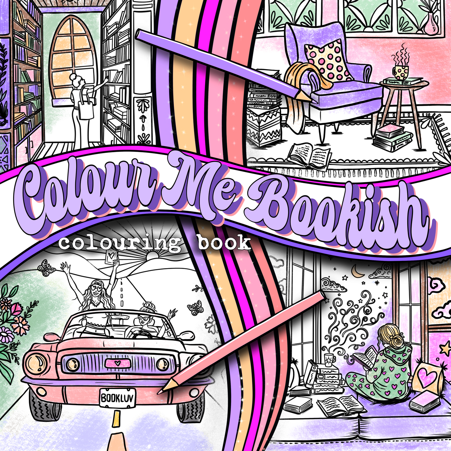 Colour Me Bookish - Colouring book
